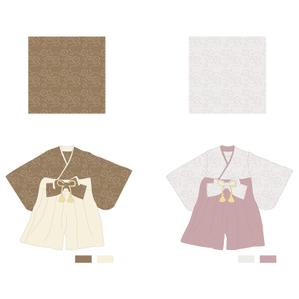 ohuchi (aooo)さんのベビーがお祝いで着る袴ロンパースのパターンデザイン（女の子用）への提案