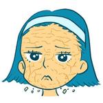 桜川ひろく (Hiroku)さんの【美容メディア】肌質タイプ診断記事に使用する「乾燥肌女性」のイラストへの提案