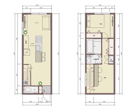 La it (Lait_Design)さんのマンション 60平米　メゾネット賃貸用住宅の間取りプランの作成への提案