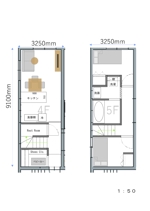 家具インテリアコーディネート (M-Nishimoto)さんのマンション 60平米　メゾネット賃貸用住宅の間取りプランの作成への提案