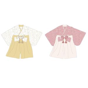 huit_design (ayako0330)さんのベビーがお祝いで着る袴ロンパースのパターンデザイン（女の子用）への提案