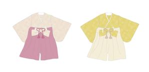 N design (noza_rie)さんのベビーがお祝いで着る袴ロンパースのパターンデザイン（女の子用）への提案
