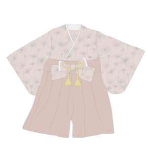 C DESIGN (conifer)さんのベビーがお祝いで着る袴ロンパースのパターンデザイン（女の子用）への提案