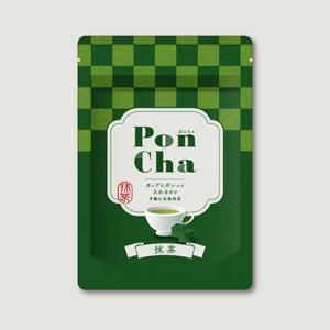 sandmoon ()さんの新形状の日本茶商品「ＰｏｎＣｈａ」（抹茶）ポンチャのパッケージデザインへの提案