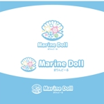 KOZ-DESIGN (saki8)さんの水色と白を基調とした内装・海がコンセプトのコンカフェ「Marine Doll」のロゴ及びロゴマークへの提案
