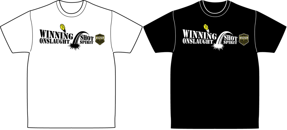 ジュニアテニスチームの練習用Tシャツのデザインをお願いします！