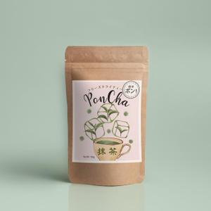 KaoriA Design (lilythelily)さんの新形状の日本茶商品「ＰｏｎＣｈａ」（抹茶）ポンチャのパッケージデザインへの提案