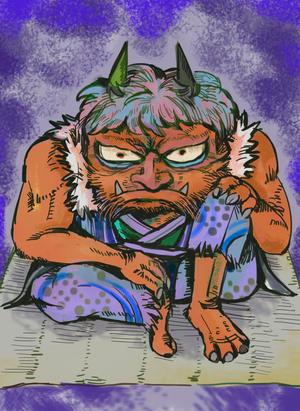イラストや動画編集、ご対応可能です (Borno8)さんの妖怪：天邪鬼（あまのじゃく）のイラストへの提案