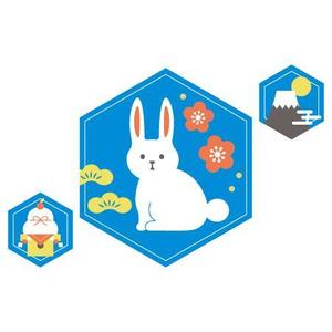 Hayashi design (hayashi_de)さんの年賀状用の卯(うさぎ)のイラストへの提案