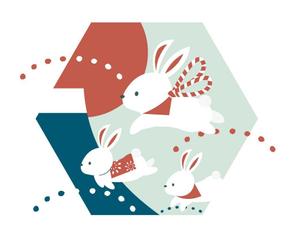 nonchy (nonchy)さんの年賀状用の卯(うさぎ)のイラストへの提案