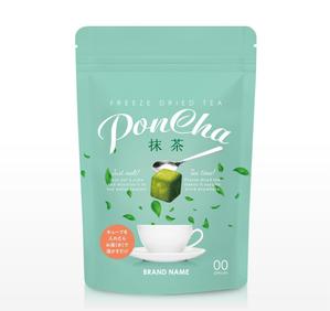 ori4667 (ori4667)さんの新形状の日本茶商品「ＰｏｎＣｈａ」（抹茶）ポンチャのパッケージデザインへの提案