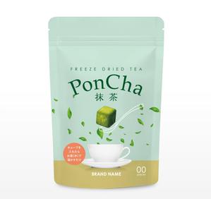 ori4667 (ori4667)さんの新形状の日本茶商品「ＰｏｎＣｈａ」（抹茶）ポンチャのパッケージデザインへの提案