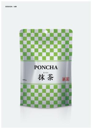 tumu (tsko)さんの新形状の日本茶商品「ＰｏｎＣｈａ」（抹茶）ポンチャのパッケージデザインへの提案