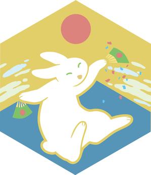 笠岡 (kasaoka)さんの年賀状用の卯(うさぎ)のイラストへの提案