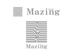 熊本☆洋一 (kumakihiroshi)さんの明治神宮前、表参道エリアにある音楽スタジオ「Mazing」のロゴへの提案