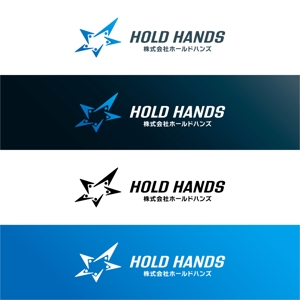 Hi-Design (hirokips)さんのみんなで共に手を取りあって邁進していく会社ホールドハンズのロゴマークへの提案