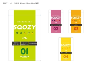 D-design (D-rive)さんの冷凍スムージー「SQOZY」の商品パッケージデザイン作成依頼への提案