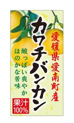DesignLabo911さんの沖縄県で「100%果汁」でも「割材」としても販売する愛媛県愛南町河内晩柑100%果汁のラベルデザインへの提案
