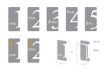 Atelier_C.Chiho (Atelier_C)さんの麻布十番で個室サウナをオープンします。各個室の番号のデザイン依頼です。への提案