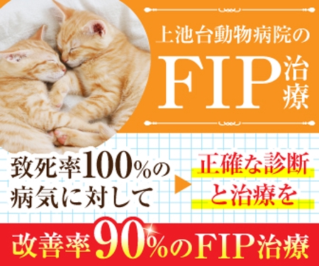 Kyo (kiiro22)さんの動物病院のサイトで使用する　FIP治療のバナーへの提案