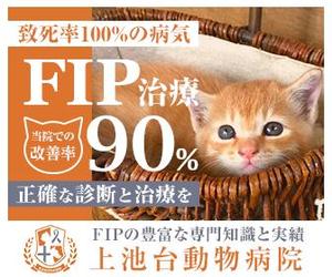 ねっこ (ku-mi)さんの動物病院のサイトで使用する　FIP治療のバナーへの提案