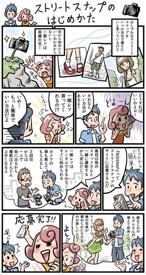 popten ()さんのストリートスナップサイトのスタッフ募集要項用イラストマンガの作成への提案
