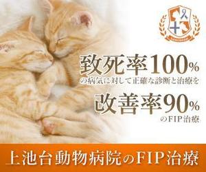 kg12 (kg12)さんの動物病院のサイトで使用する　FIP治療のバナーへの提案