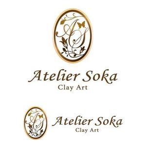 さんのお花やミニチュア雑貨製作を手がけるクレイアート（樹脂粘土）工房のロゴ制作への提案