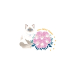 miv design atelier (sm3104)さんのブライダルブーケの作成販売「yoru NEKO flower」のロゴへの提案