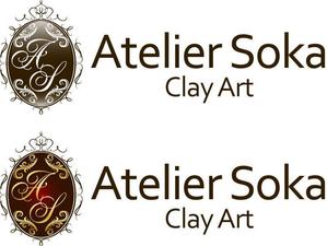 さんのお花やミニチュア雑貨製作を手がけるクレイアート（樹脂粘土）工房のロゴ制作への提案