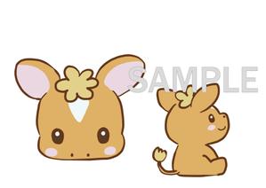 橙　ころも (daidaikoromo)さんのオンライン販売　プリン　シール　デザイン　かわいい　ジャージー牛への提案