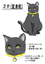 桜川ひろく (Hiroku)さんのゆずと黒猫と女子高生をモチーフとしたアニメイラスト（埼玉県西部地方PR）への提案