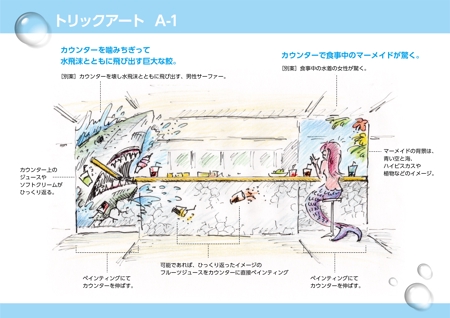 Y.design (yamashita-design)さんの［トリックアート］アイデア募集　　沖縄　古宇利島の駅への提案