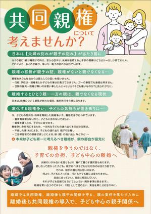 秋山つぐみ (olivemink5)さんの「共同親権」「子どもの権利」街宣活動時に配布するチラシへの提案