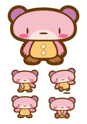 ヘブンイラストレーションズ (heavenillust)さんの韓国マカロン専門店「mindeulle」クマのキャラクターデザインへの提案