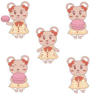 悠希 (yuruta1224)さんの韓国マカロン専門店「mindeulle」クマのキャラクターデザインへの提案
