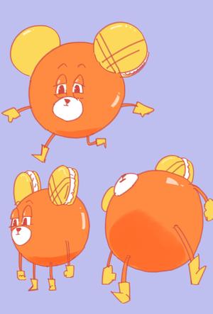 Y.KAZUKI (okazu_kazuki)さんの韓国マカロン専門店「mindeulle」クマのキャラクターデザインへの提案