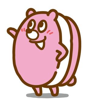 nougo (noguo3)さんの韓国マカロン専門店「mindeulle」クマのキャラクターデザインへの提案