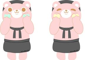 じゃこ＿イラスト・Webデザイナー (jaco_00)さんの韓国マカロン専門店「mindeulle」クマのキャラクターデザインへの提案