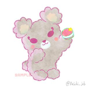 Raichi (Raichi_Job)さんの韓国マカロン専門店「mindeulle」クマのキャラクターデザインへの提案