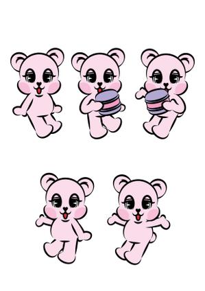 oyama_k (oyama_k)さんの韓国マカロン専門店「mindeulle」クマのキャラクターデザインへの提案