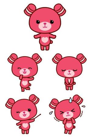 Cutiefunny (megu01)さんの韓国マカロン専門店「mindeulle」クマのキャラクターデザインへの提案