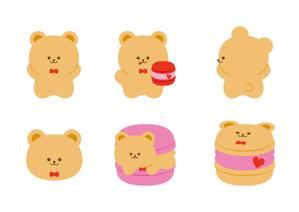 oyama_k (oyama_k)さんの韓国マカロン専門店「mindeulle」クマのキャラクターデザインへの提案