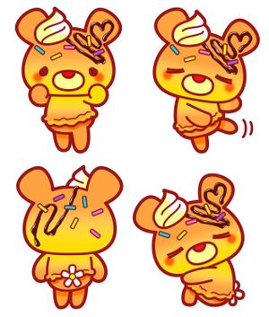 かのうぷす (id_canopus)さんの韓国マカロン専門店「mindeulle」クマのキャラクターデザインへの提案