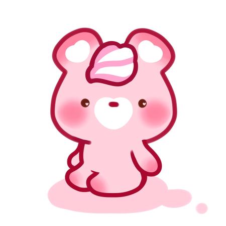 nipopo (nipopo)さんの韓国マカロン専門店「mindeulle」クマのキャラクターデザインへの提案