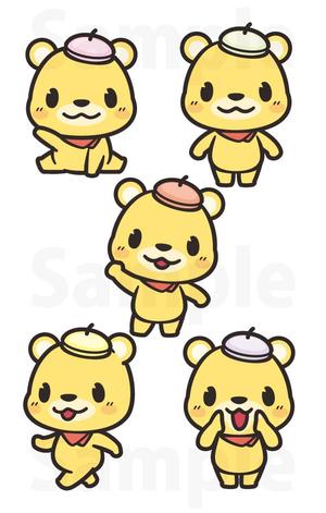 aureolin86 (aureolin86)さんの韓国マカロン専門店「mindeulle」クマのキャラクターデザインへの提案