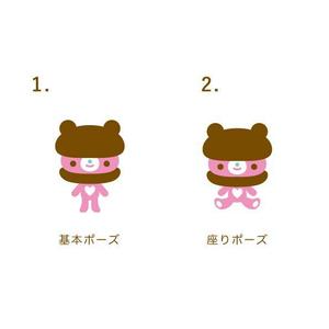 smoke-smoke (smoke-smoke)さんの韓国マカロン専門店「mindeulle」クマのキャラクターデザインへの提案