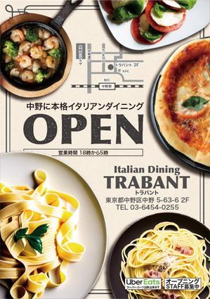鳥谷部克己 (toriyabekatsumi)さんのイタリアンダイニングのチラシ作成への提案