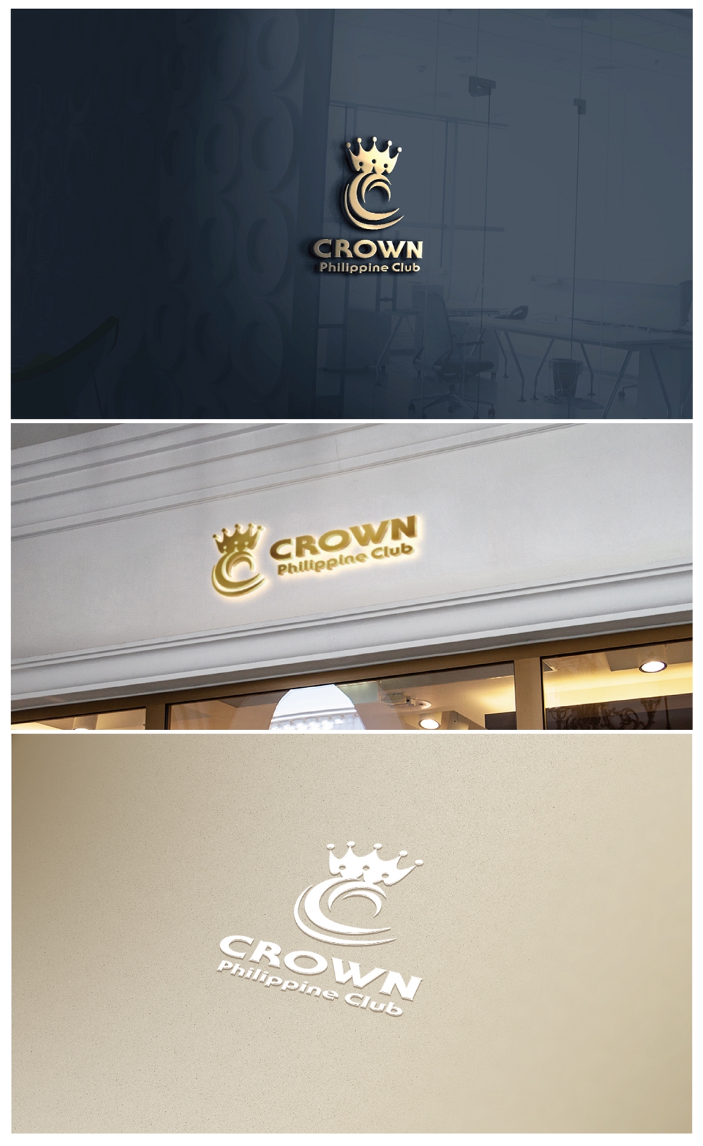 フィリピンクラブ　CROWNのロゴデザイン