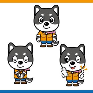 Asaminet (asaminet)さんの企業のキャラクターデザイン募集（黒柴のポップなデザインをお願いします）への提案